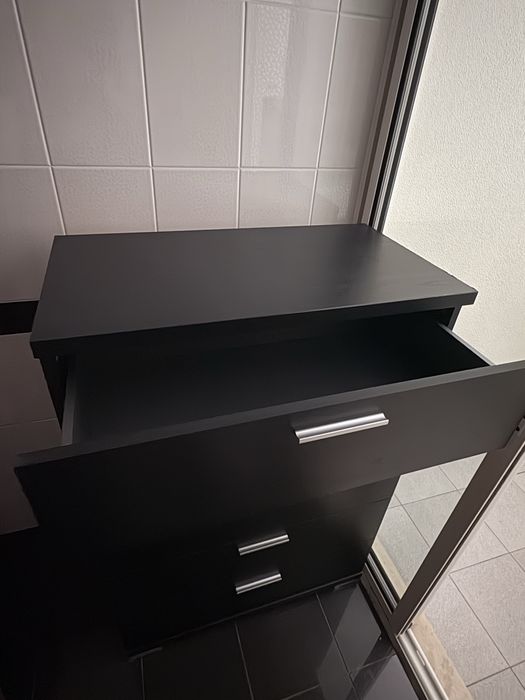 Movel de gavetas, preto