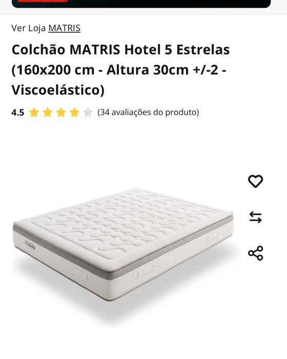 Colchão 5 estrelas. Disponivel no dia 12