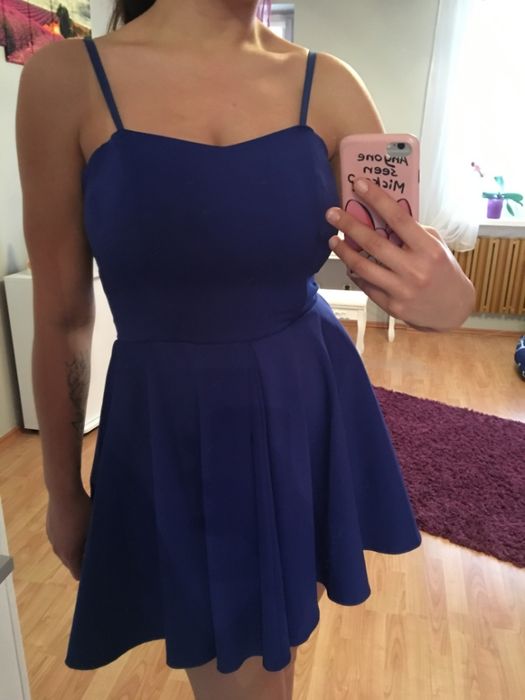 chabrowa elegancka sukienka