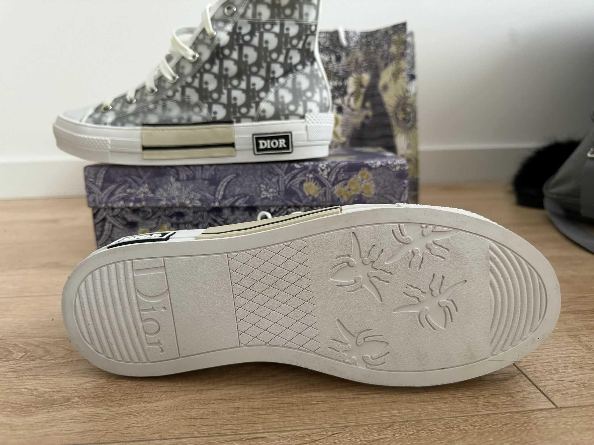Buty Dior High-Top White and Black roz. 43