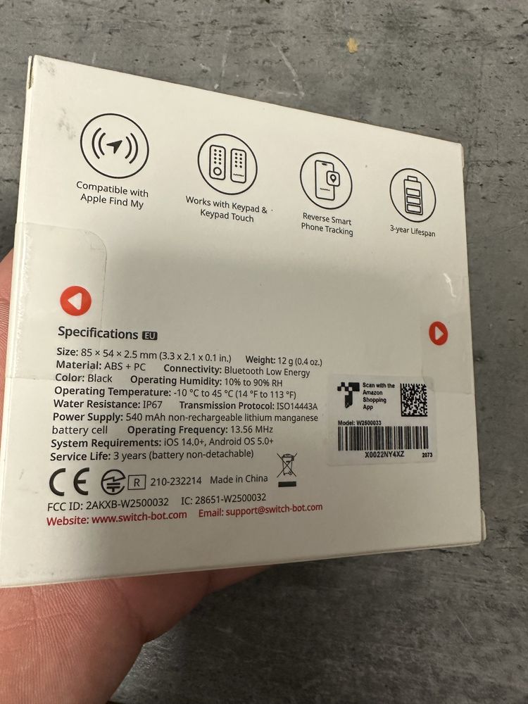 KARTA LOKALIZUJĄCA Z APPLE FIND SwitchBot Wallet Finder Card 4szt