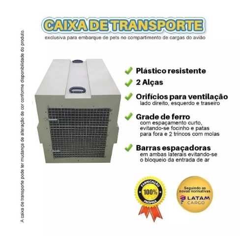 Caixa Transporte Aéreo de Cães padrão IATA