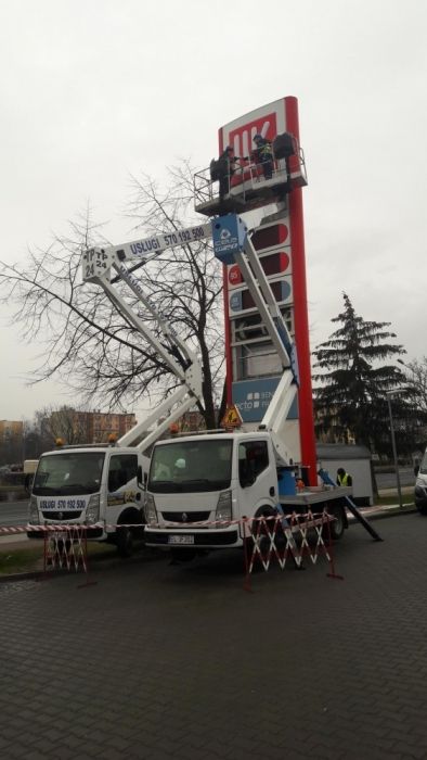 usługi podnośnikiem zwyżka podnośnik koszowy wynajem