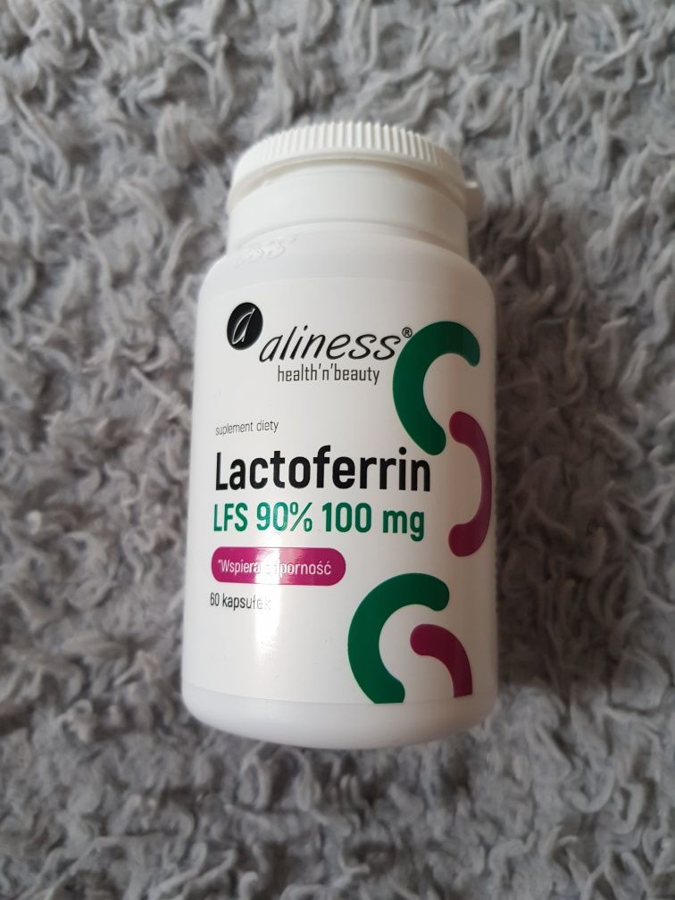 Kapsułki aliness lactoferrin laktoferyna LFS 90% 100 mg