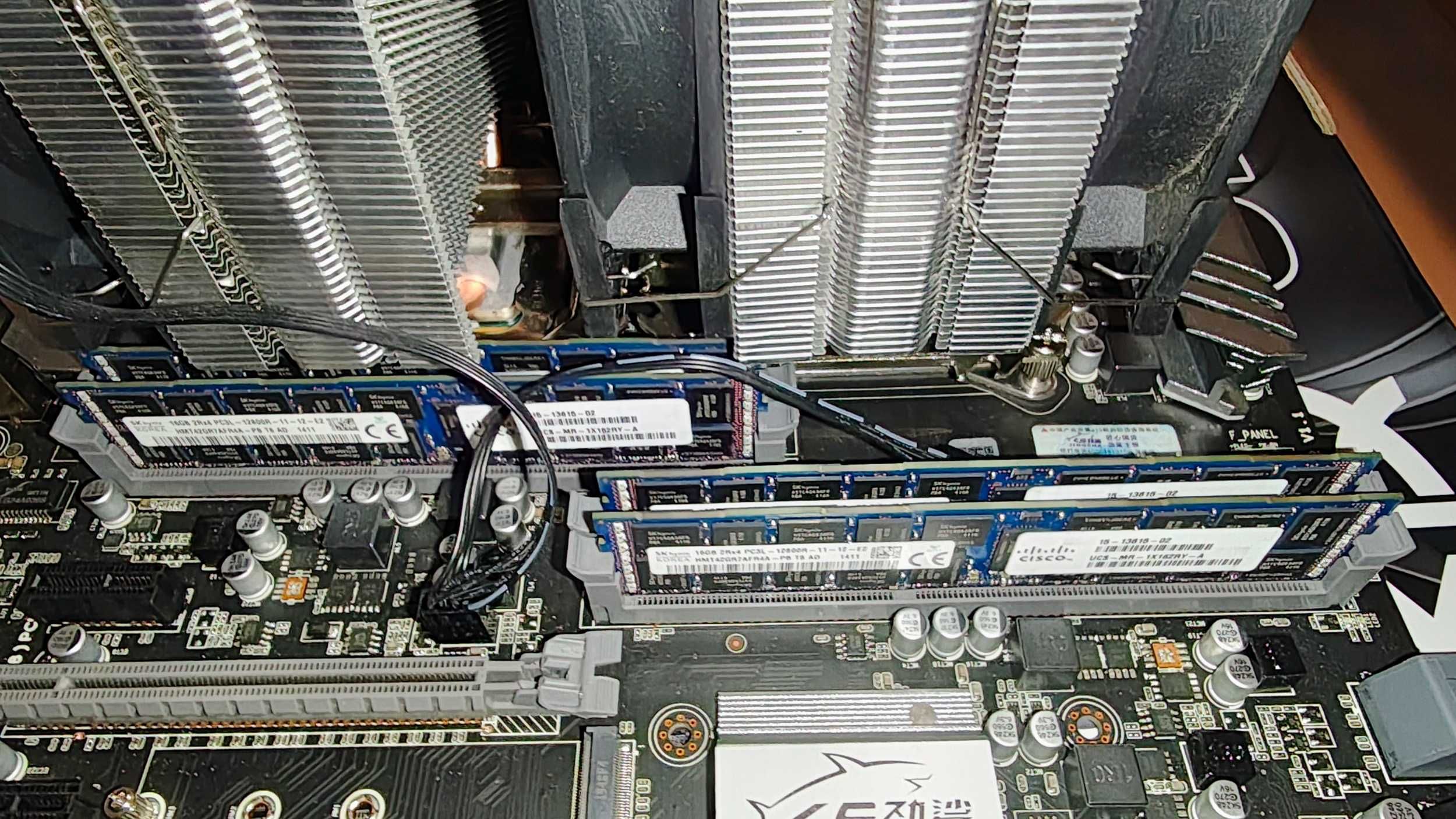 Zestaw x79 dual e5 2650 v2 128GB (8x16) chłodzenie