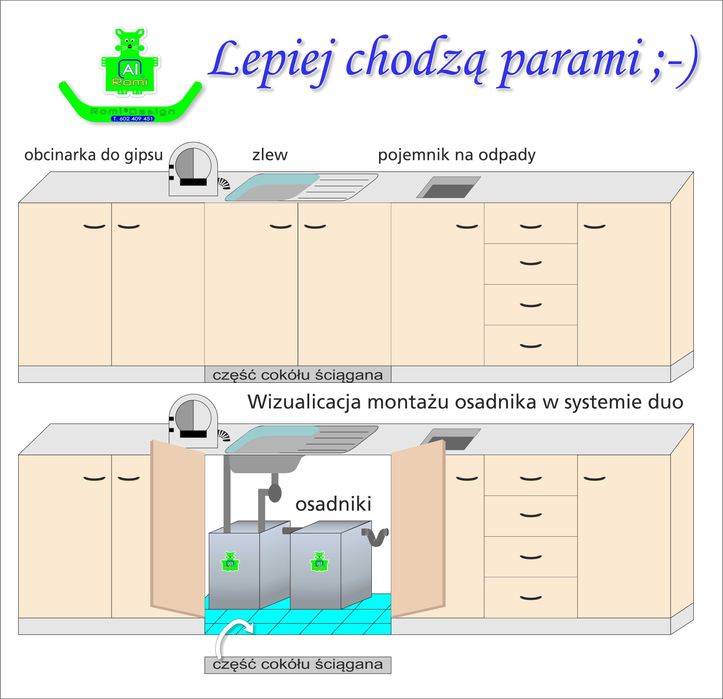 Osadnik, odstojnik do pracowni protetycznej, ceramicznej, laboratorium