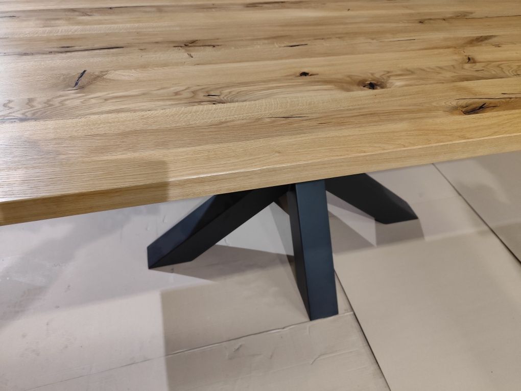 Stół Dąb naturalny 180x90 na stelażu Pająk