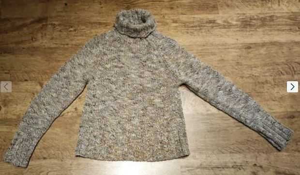 Brazowy golf sweter S-M