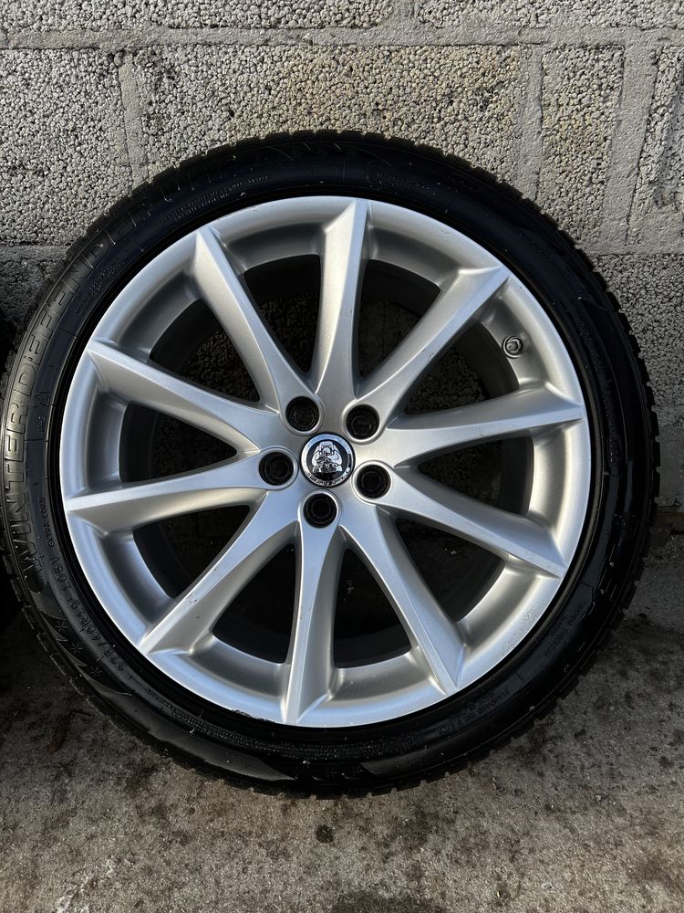 Oryginalne Alufelgi R19 5x108 Jaguar XJ XJL XJR Opony Zimowe 245/45/19