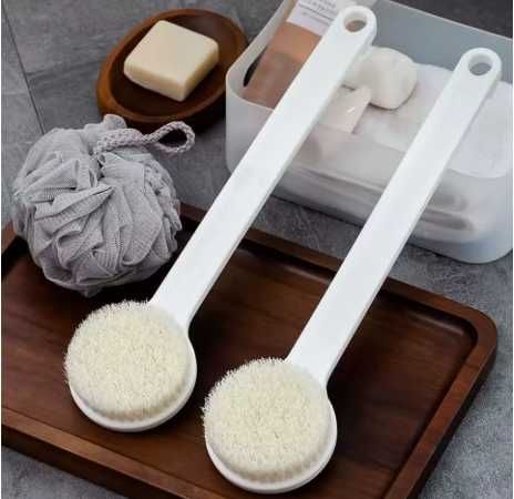 Щетка для ванны, мочалка с длинной ручкой 35см, щетка массажная, губка