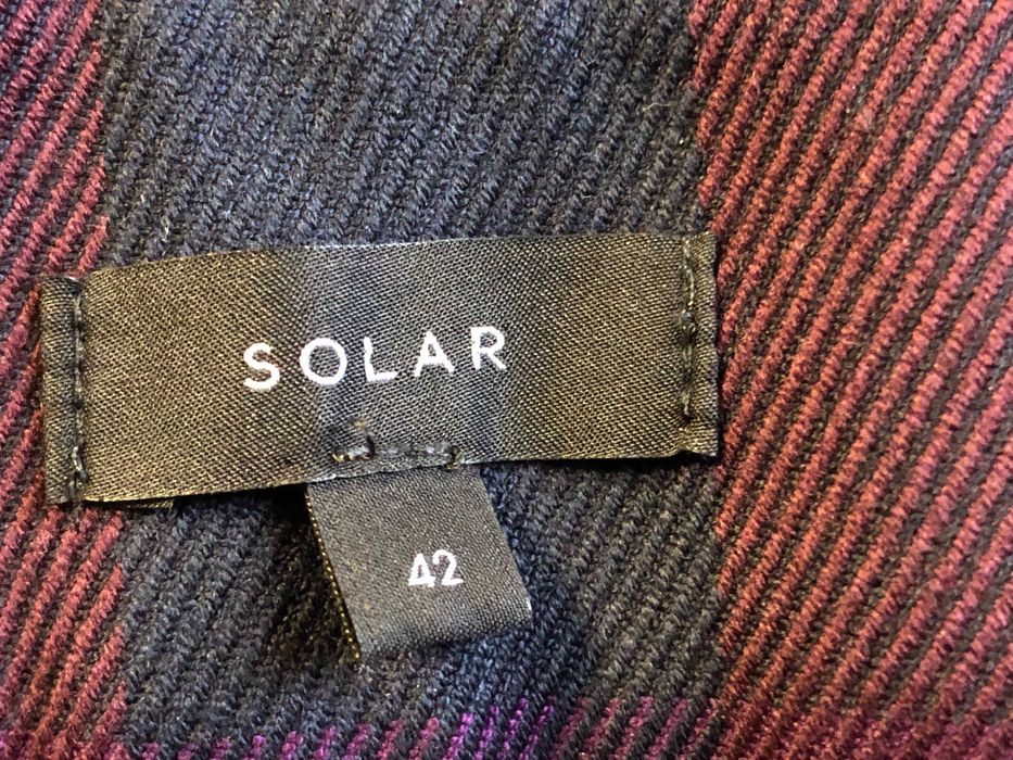 Burgundowe spodnie Solar nowe r. 42 stonowana krata, damskie