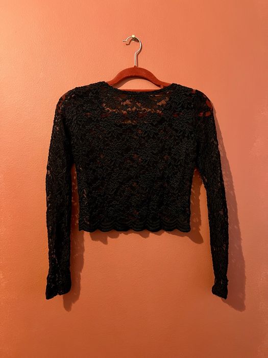 bluzka koronkowa koronka róże crop top Tally Weijl S