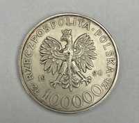Moneta obiegowa o nominale 100000 zł (1990r.) - Solidarność 1980/1990