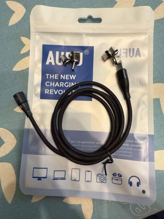 Kabel magnetyczny 100w, końcówki 6szt USB c