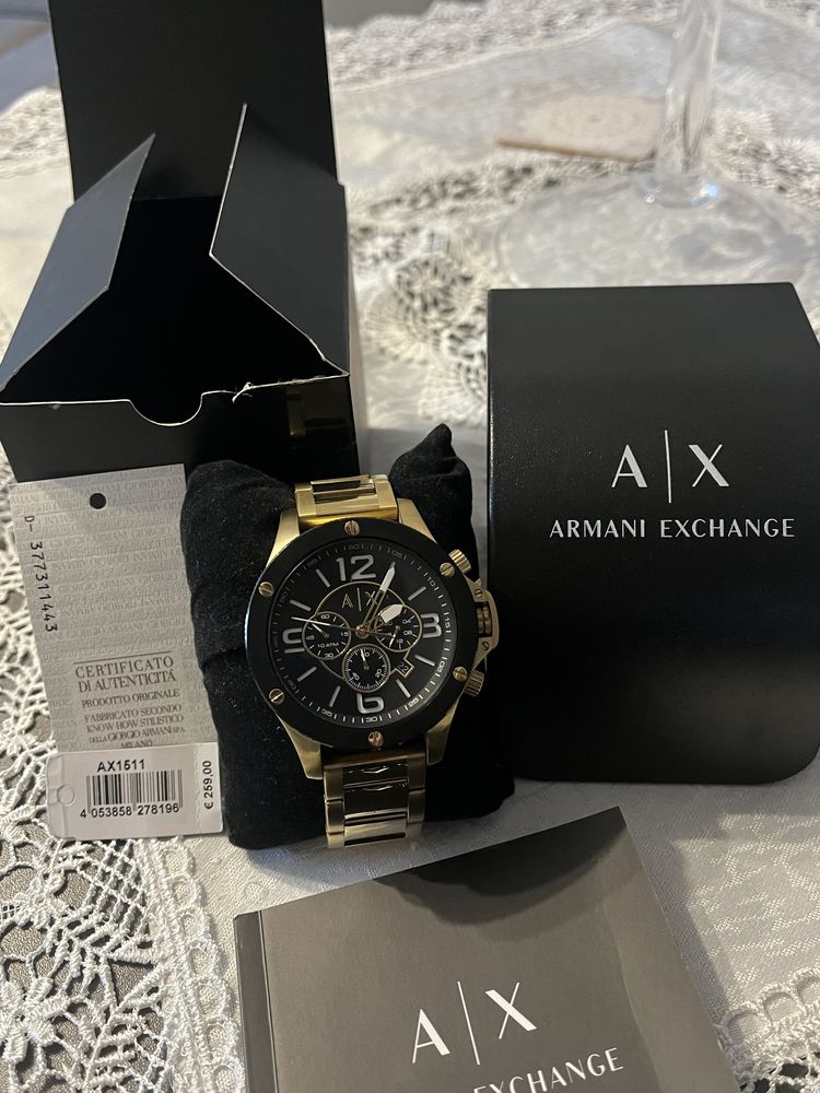 Złoty zegarek Armani Exchange (z certyfikatem audentyczności)