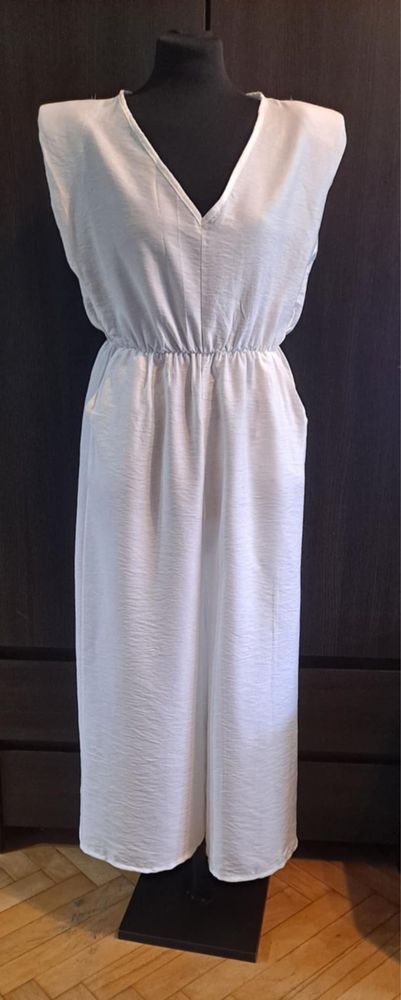 Kombinezon damski elegancki biały komunia chrzciny wesele XS,S,M,L