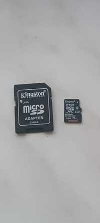 Картка пам'яті Micro SD Kingston 64 GB Canvas Select Plus UHS-I Class