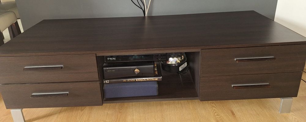 Komoda szafka rtv Black Red White