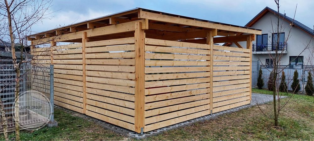 POTENZA Wiata garażowa Altana  660x550 cm dwustanowiskowa