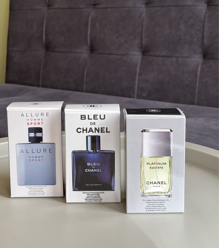 Chanel - Bleu de shanel, Allure homme sport, Platinum egoiste, Шанель