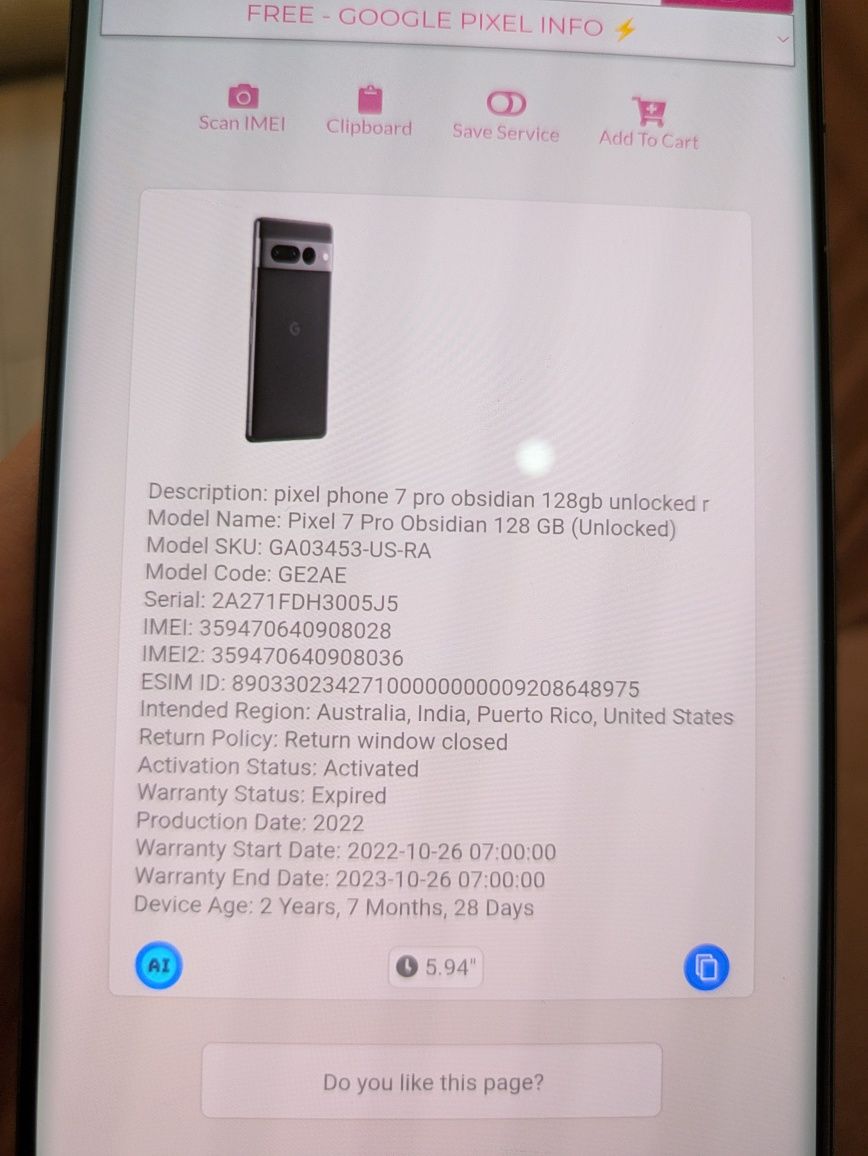 Pixel 7 pro, 12/128 Gb, obsidian, Neverlock, гарний стан