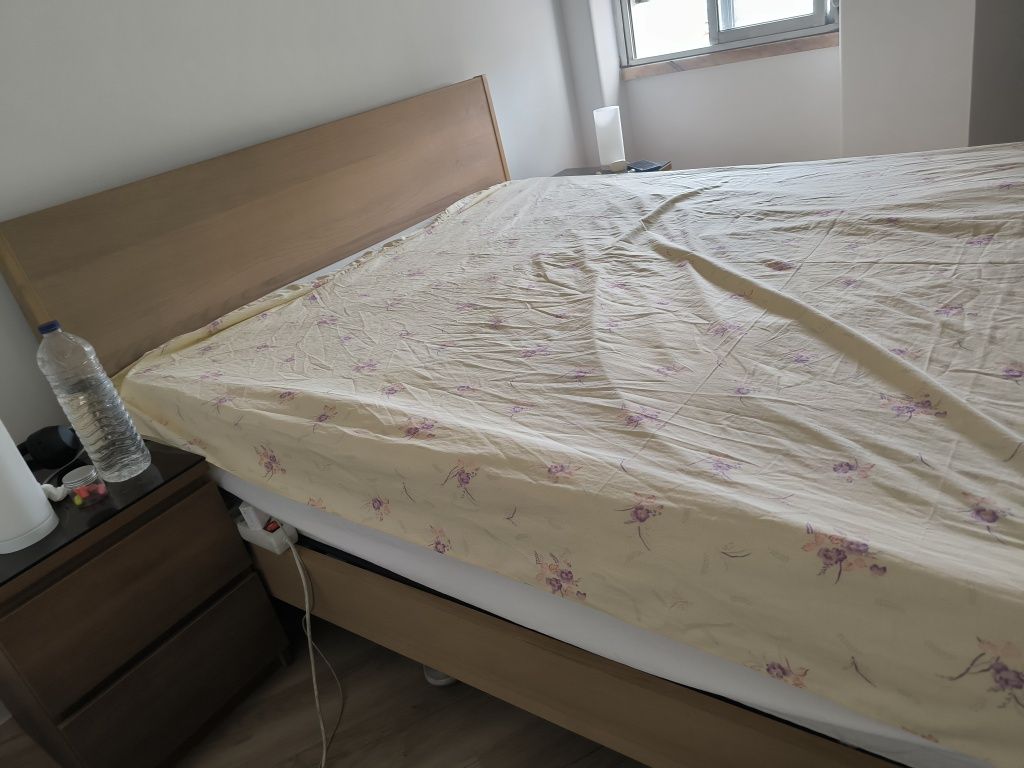 Cama MALM IKEA 160x200 carvalho claro