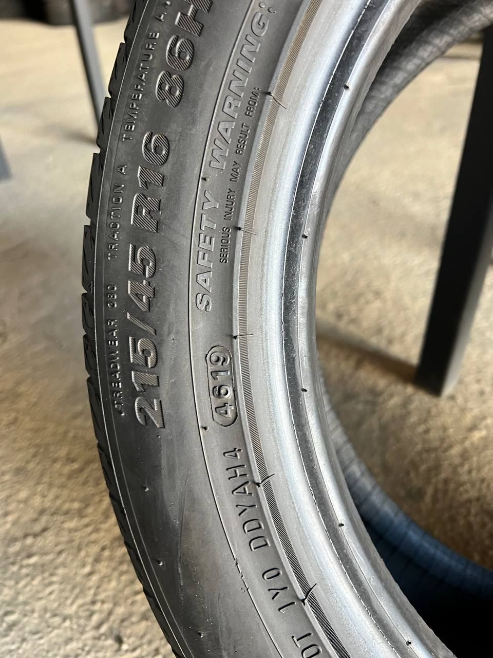 Шини 215/45 r16 Kumho Літо 4шт 2019р (151)