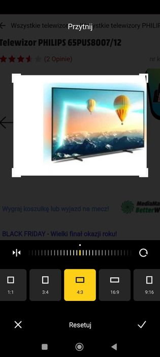 Nowy 65PUS8007 Philips4K NIEUŻYWANY 100%sprawny 2 lata gwarancjiproduc