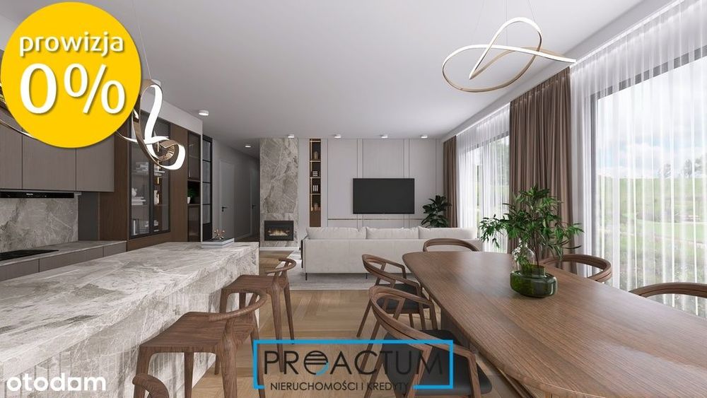 Nowoczesny dom parterowy w otoczeniu lasu