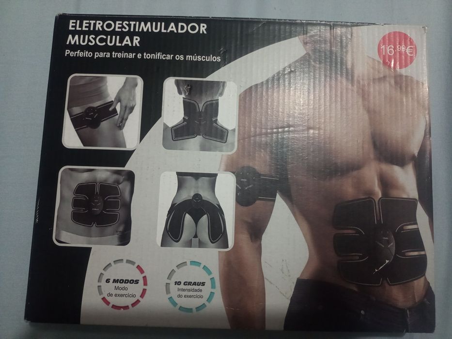 Eletroestimulador muscular ,funcionalidades tudo descrito na caixa