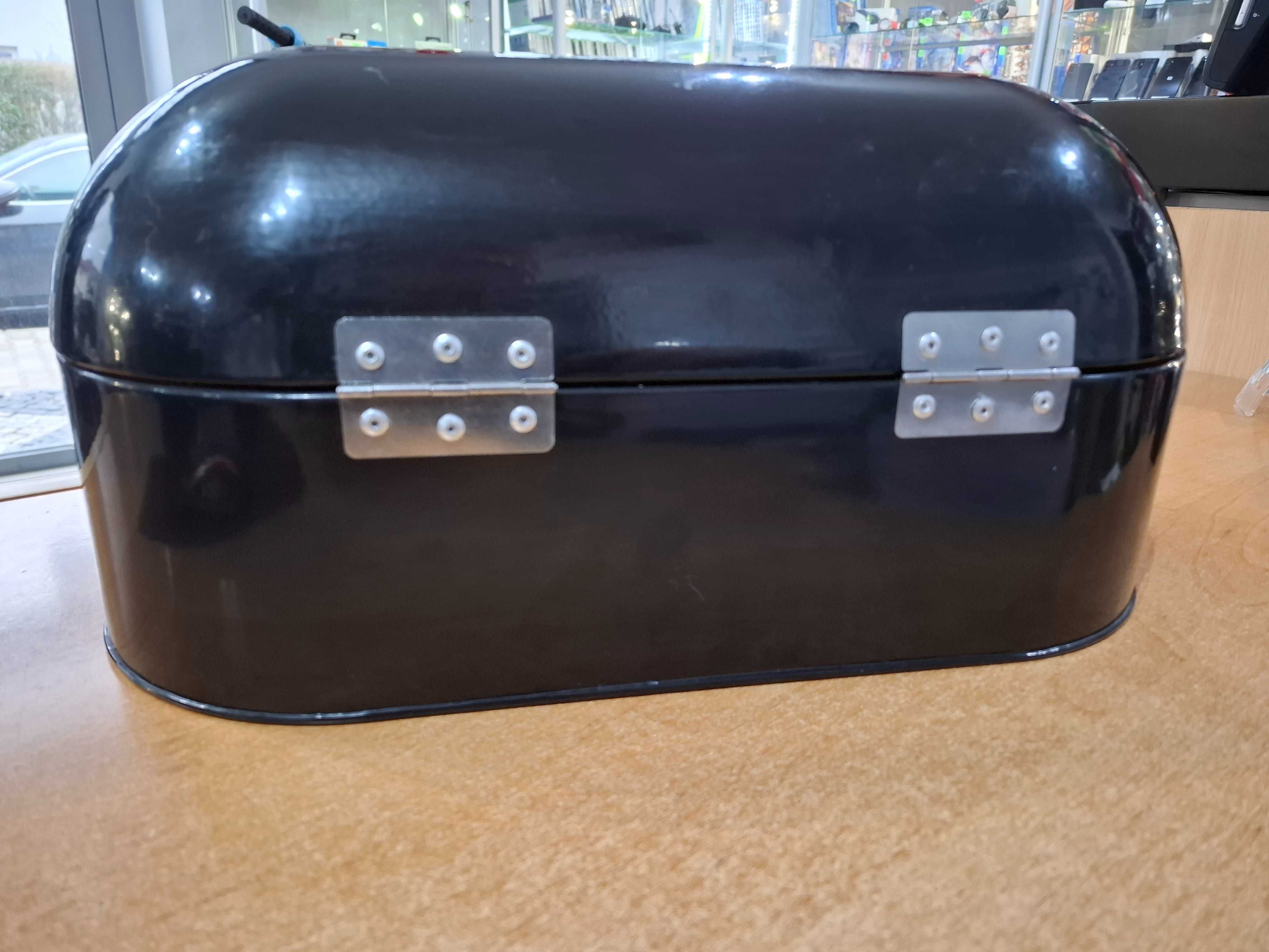 ZADABNY chlebak czarny połysk 44cm pojemnik na chleb pojemny