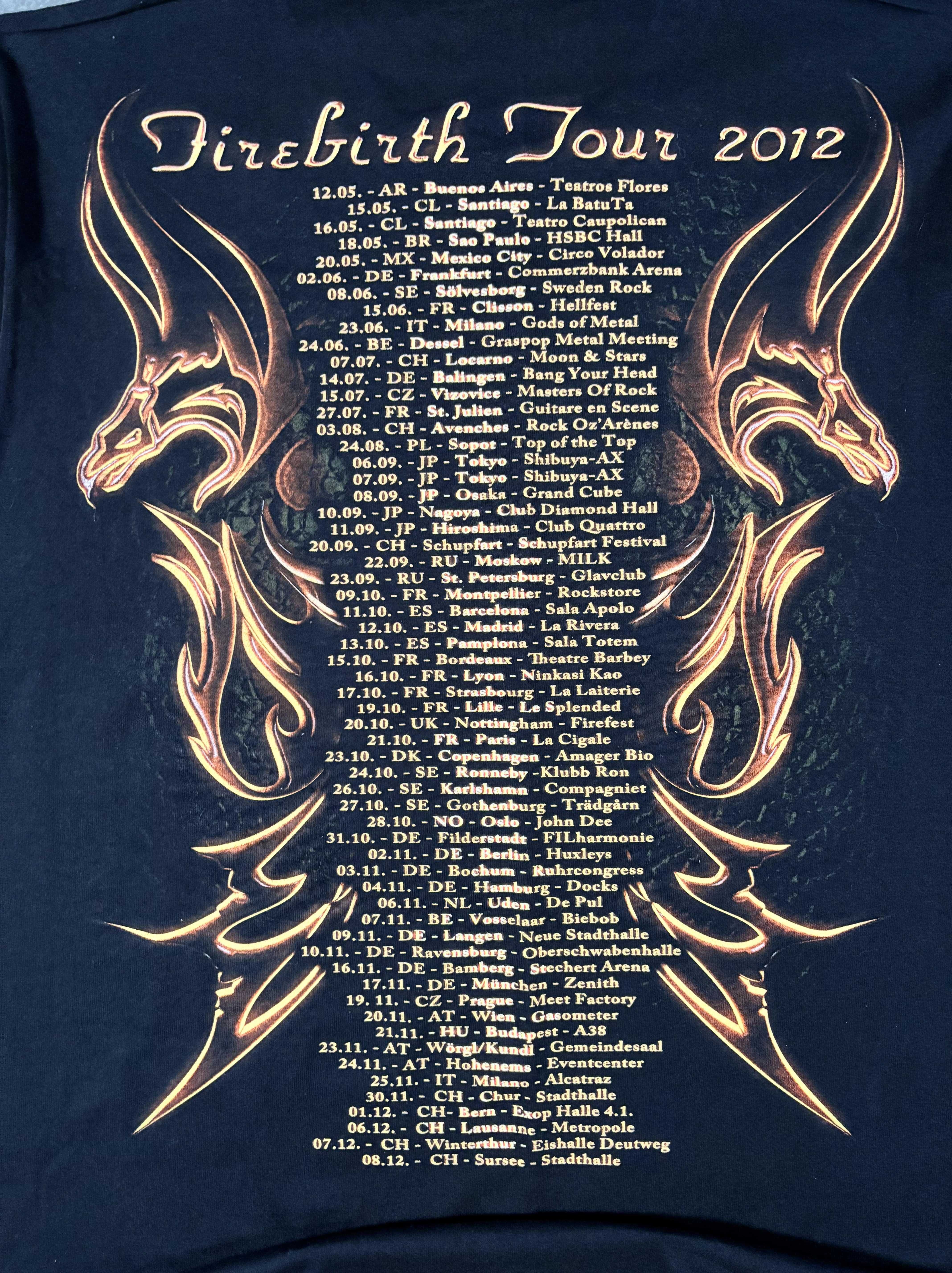 Koszulka Fruit Of The Loom L Heavy Gotthard Tour Nadruk Vintage