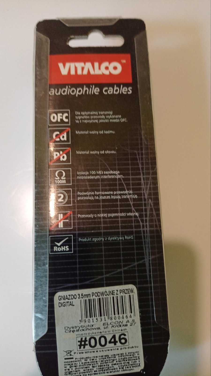 Kabel Adapter gniazdo  jack 3,5-3,5 mm digital