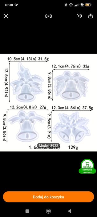 Sprzedam ozdoby choinkowe z żywicy epoksydowej