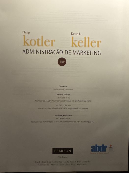 Livro de Administração de Marketing 14e Kotler