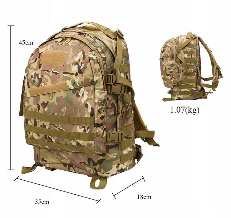 Plecak Wojskowy Turystyczny Moro 40L Plecak Szkolny Wytrzymały