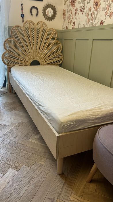 BOHOSWING wezgłowie i łóżko ze sklejki 90cm