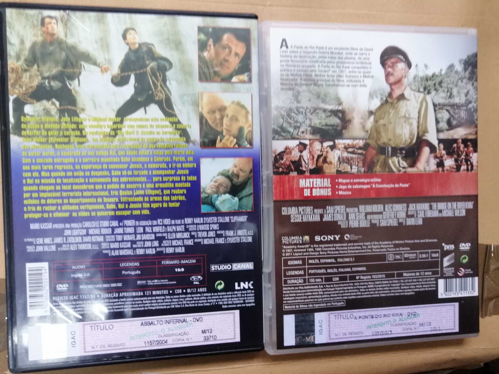 Assalto infernal (Cliffhanger) Stallone A ponte do rio Kwai