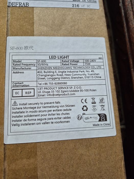 Spiderfarmer lampa sf-600 74w do uprawy roślin full spectrum