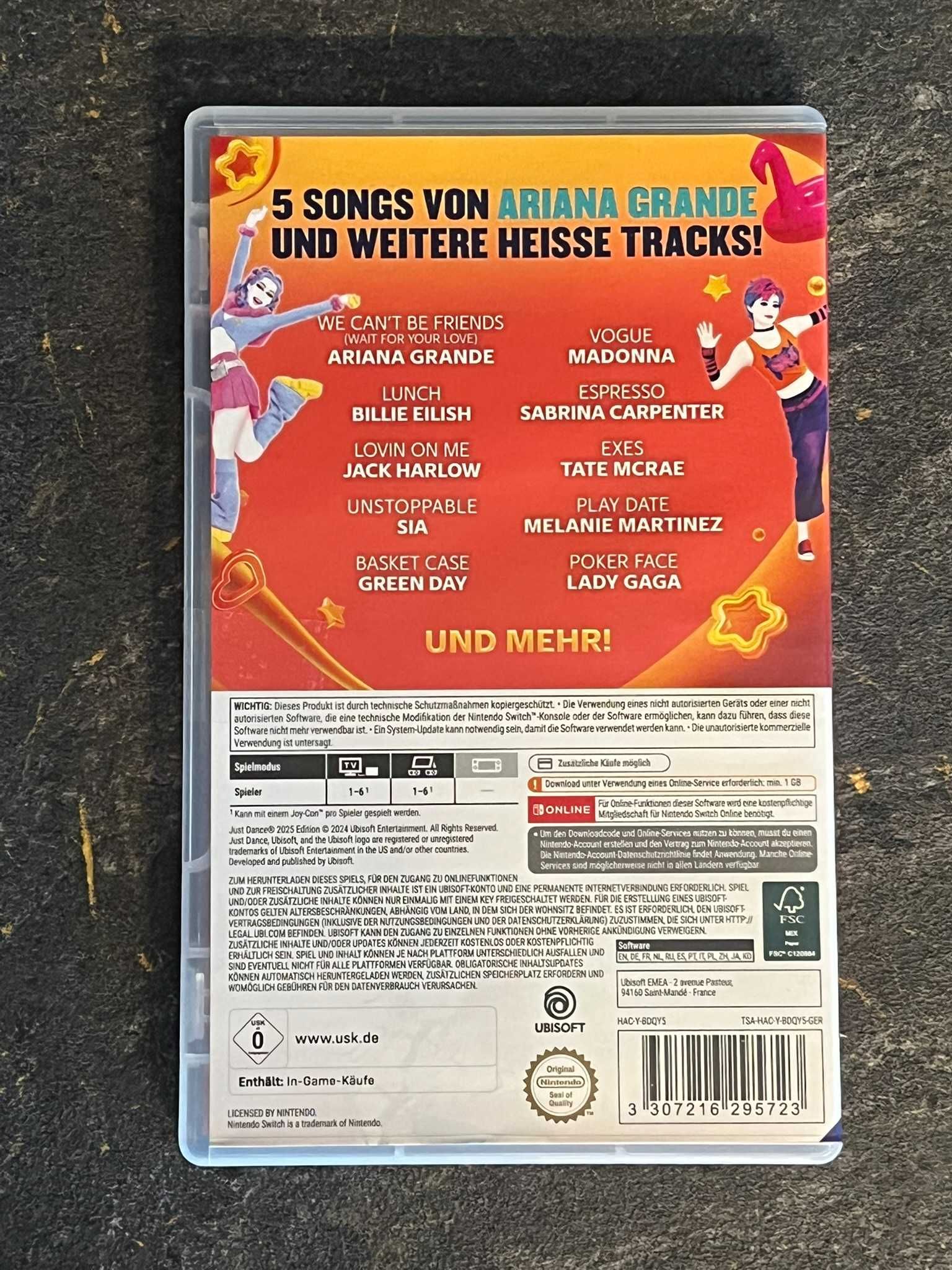 Pudełko do Just Dance 2025 Edition Nintendo Switch brak gry