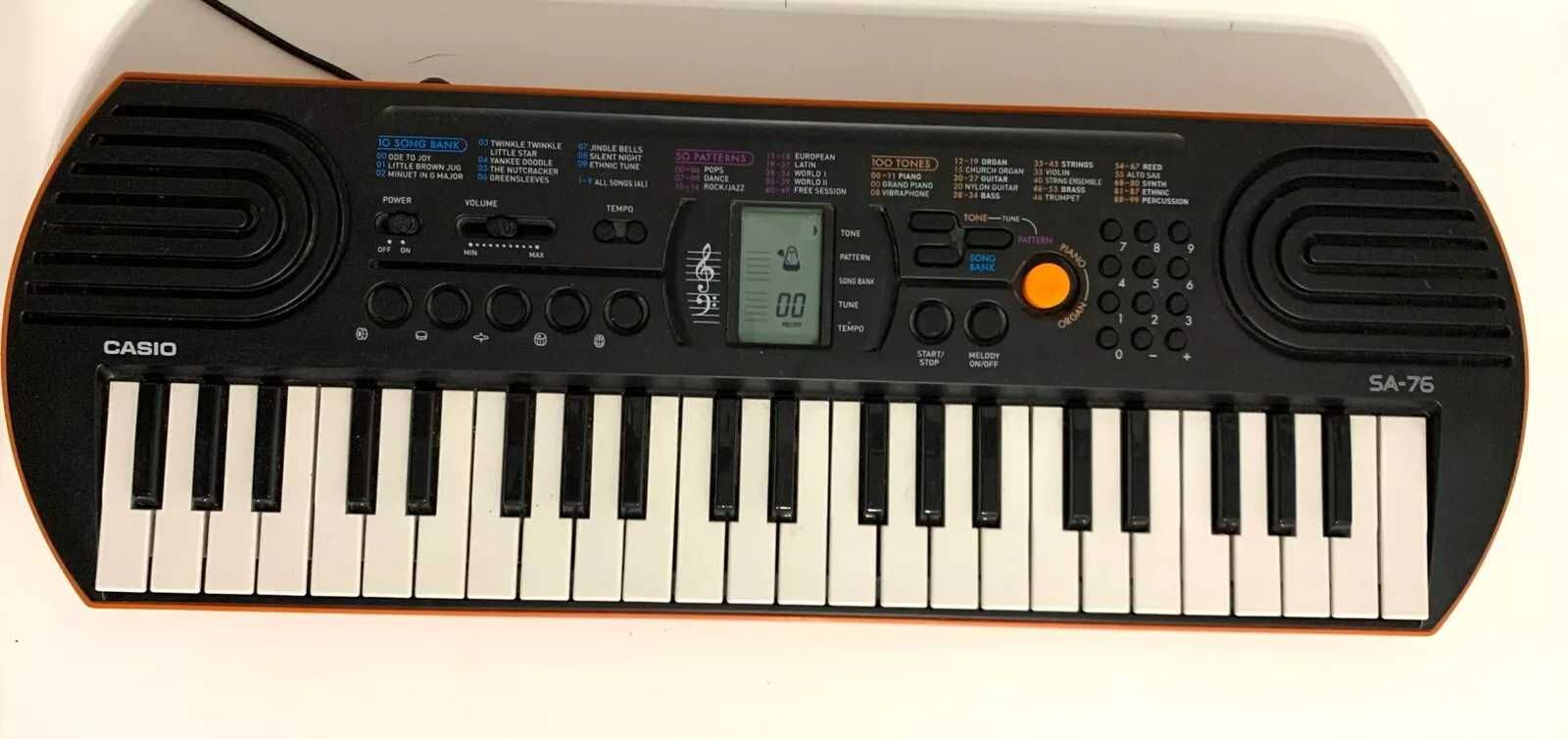 Синтезатор Casio SA-76 44клавиши учеба полифония  с БП    США