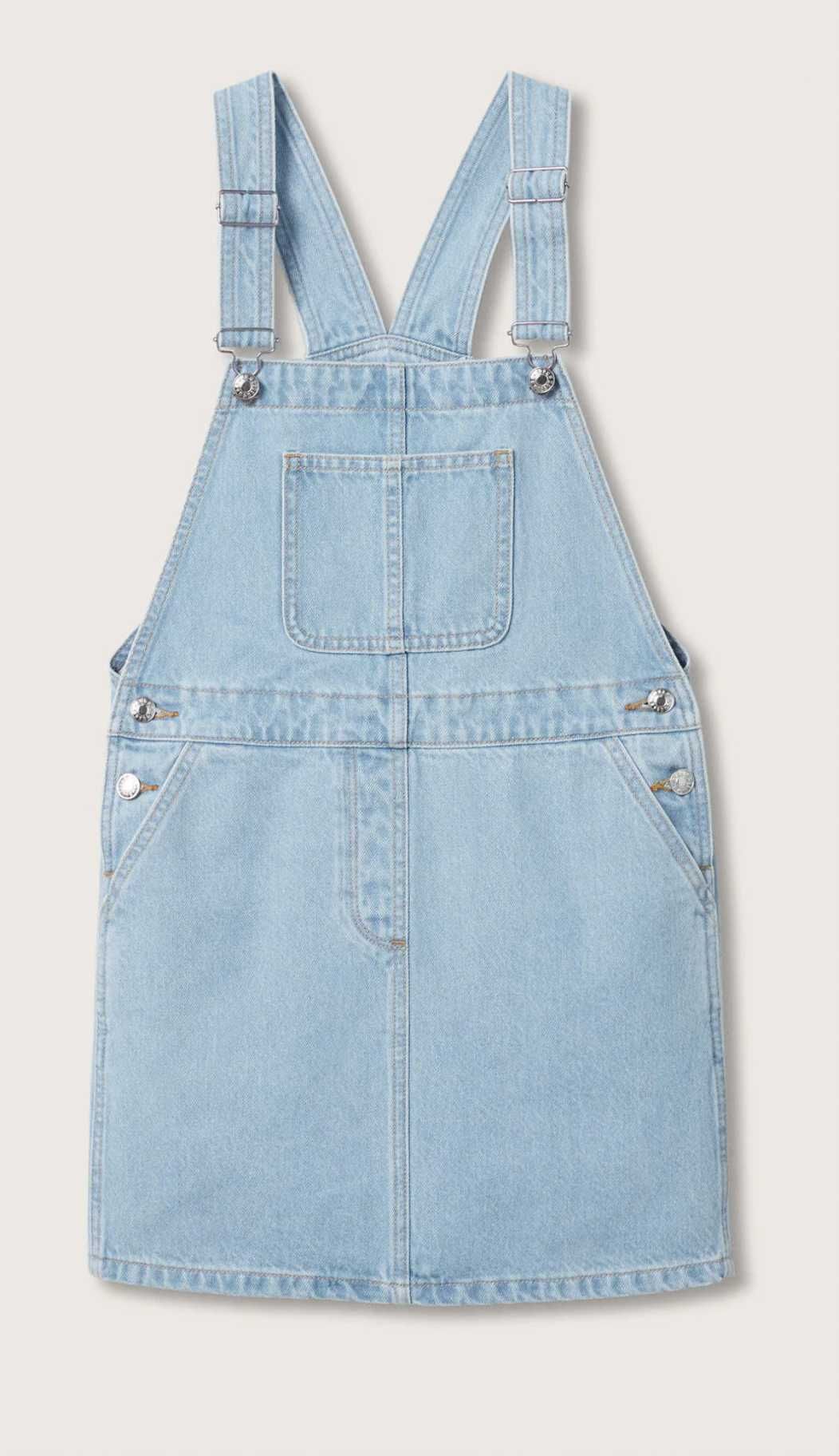 Mango Teen sukienka ogrodniczka jeans dżinsowa 10 lat