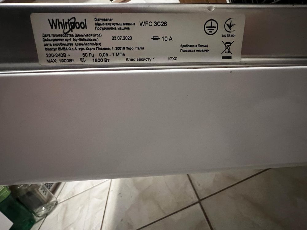 Zmywarka Whirlpool WFC 3C26