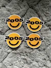 Zestaw pakiet 4 żółtych naklejek wlepek 2005 Smile