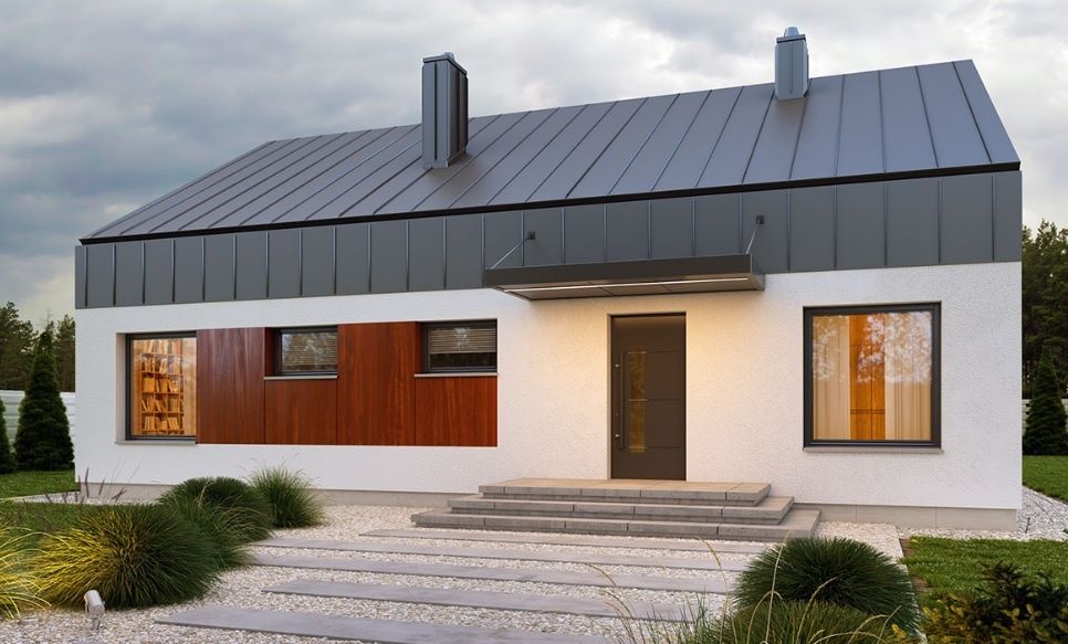 Działka 14,2 ar, projekt "FINA", dom 91 M2, prąd, wod.kan, internet