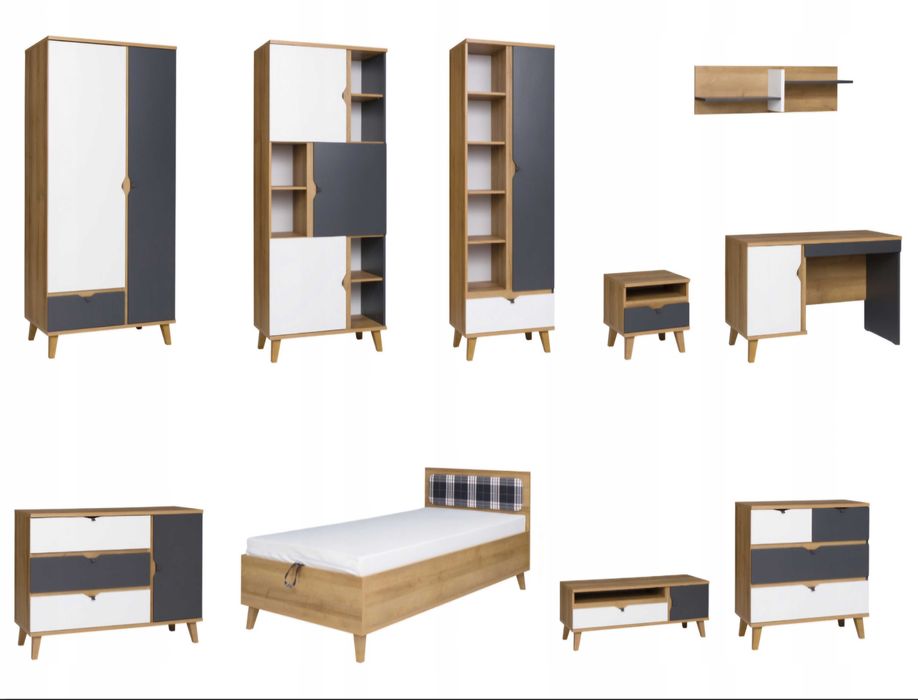 Biurko+półka młodzieżowe dziecięce Memone