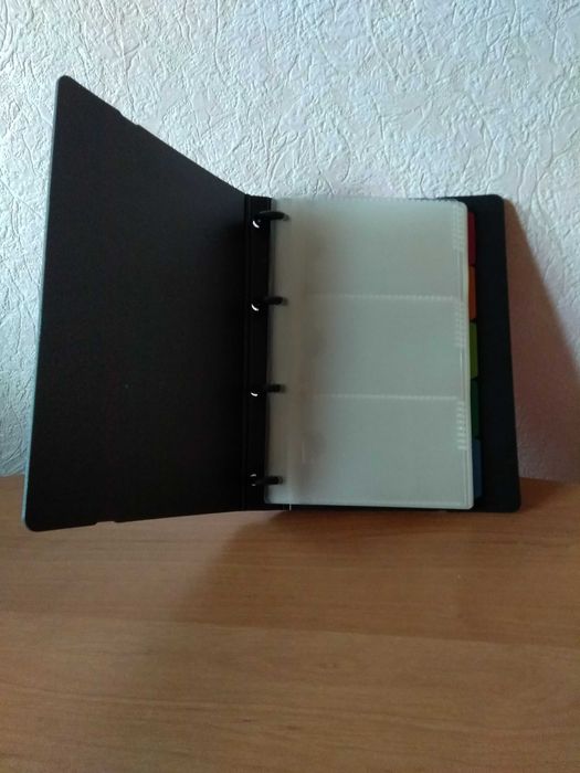 Альбом (визитница) с впаянными файлами Deli, 120 визиток, синяя