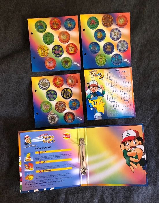 Pokemon - Tazos Coleção Completa Versão 1 e 2