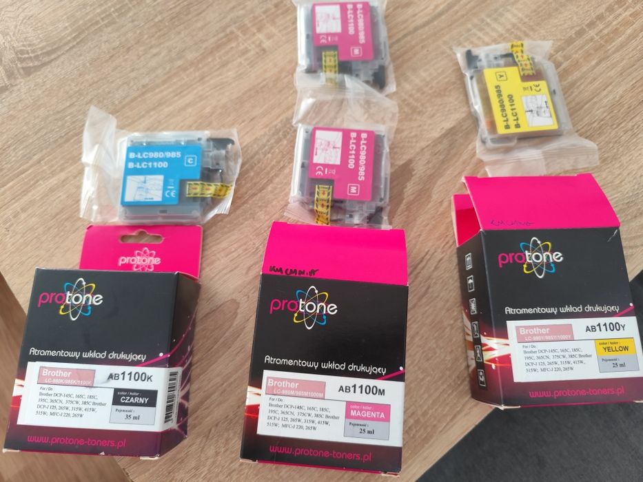 Wkład tusz do drukarki brother LC-980K czarny magenta yellow 35 i 25ml