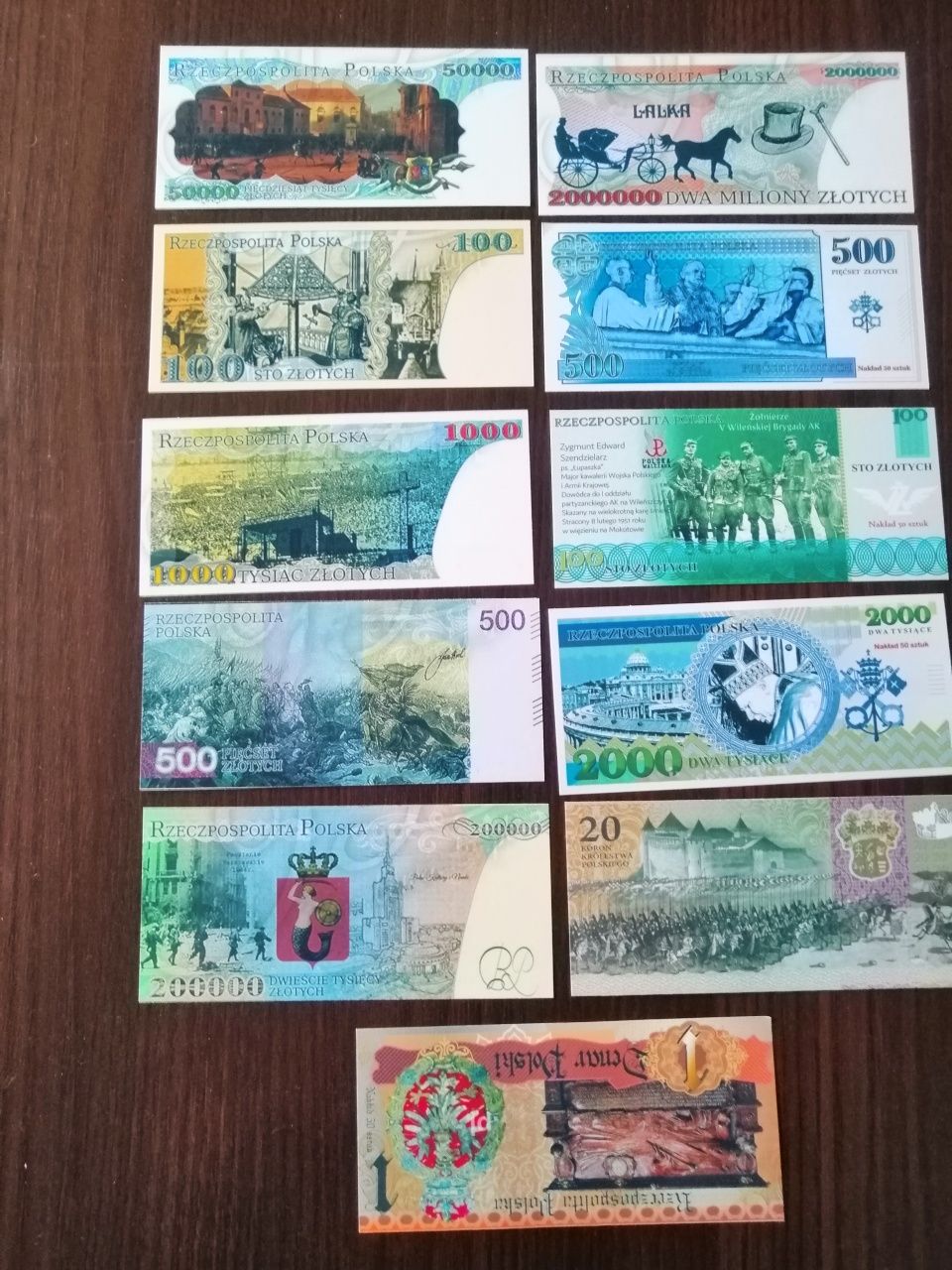 Polskie banknoty kolekcjonerskie projekty.